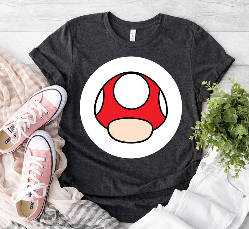 Nintendo Super Mario Icon Costume Halloween Logo Shirt,Mario Luigi Princess Peach Toad Yoshi Bowser Halloween Tee,Mario Costume Matching Tee image 4