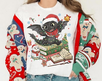 Universal Epic Universe Toothless Christmas Lights T-shirt. How To Train Your Dragon Toothless Christmas Shirt, Night Fury Santa Christmas
