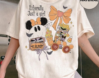 Disney Coquette Bow buchstäblich nur ein Mädchen-Halloween-Party-T-Shirt, Minnie-Maus-Halloween-Shirt, Coquette Disneyland-Halloween-2026-T-Shirt