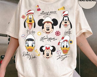 Disney Cruise Line Mickey and Friends Signature-shirt, Mickey's Cruise-shirt, Disney Wish Dream Wonder, Disney Family Cruise Trip-shirts