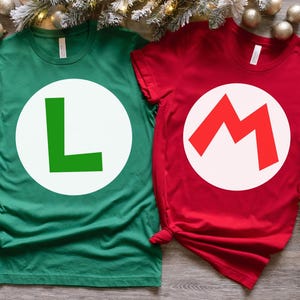Nintendo Super Mario Icon Costume Halloween Logo Shirt,Mario Luigi Princess Peach Toad Yoshi Bowser Halloween Tee,Mario Costume Matching Tee image 1