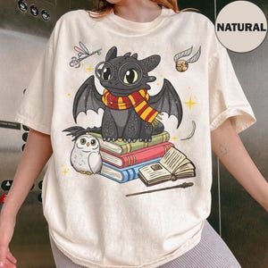 Toothless Vintage Shirt, Epic Universe Toothless Shirt, Toothless Gryff Costume Witch Halloween Shirt, Night Fury Wizard Universal Studios image 3