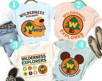 Wilderness Explorer Shirt, Disney Up Shirt, Adventure Is Out There, Carl Ellie Russell Dug Dog Costume Tee, Disneyland Family Matching Tee