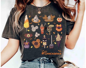 Disney Halloween Snack Goals Shirt, Disney Snacks Shirt, Snacking Around The World, Mickey Snacks Shirt, Epcot Snacks Halloween Matching Tee