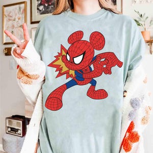 Maglietta Disney Mickey Spider, maglietta Disney Mickey Spiderman, maglietta per bambini Disney Spider, maglietta Disney Marvel Spider, Topolino e i suoi amici, fan MCU immagine 5