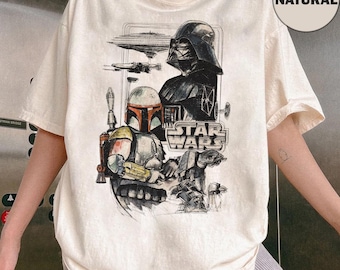 Star Wars Day 2026 Est 1977 May The 4th Be With You, Star Wars Birthday-T-shirt, Darth Vader Boba Fett-T-shirt, Star Wars Squad, Galaxy's Edge