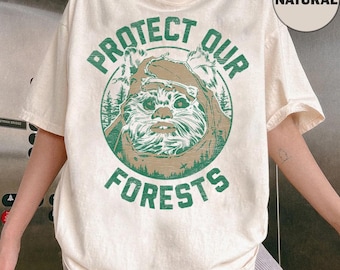 Star Wars Ewok Protect Our Forests Transparent Earth Day Shirt, Ewok Endor National Park Shirt, Vintage Star Wars Forest Camp Tee,Disney Tee