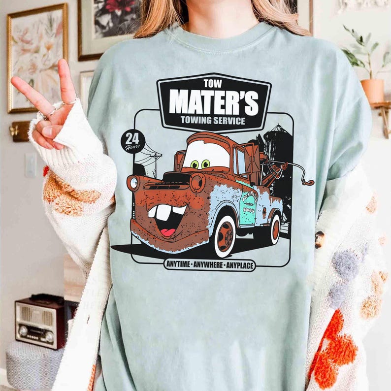 Disney Pixar Cars Tow Mater Towing Service T-shirt, Radiator Springs Tee, Disney Cars Boy's Shirt, Cars Land Shirt, Disneyland Matching Tee image 5