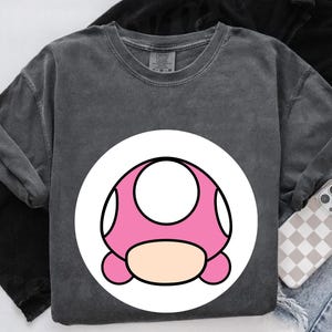 Nintendo Super Mario Icon Costume Halloween Logo Shirt,Mario Luigi Princess Peach Toad Yoshi Bowser Halloween Tee,Mario Costume Matching Tee image 5
