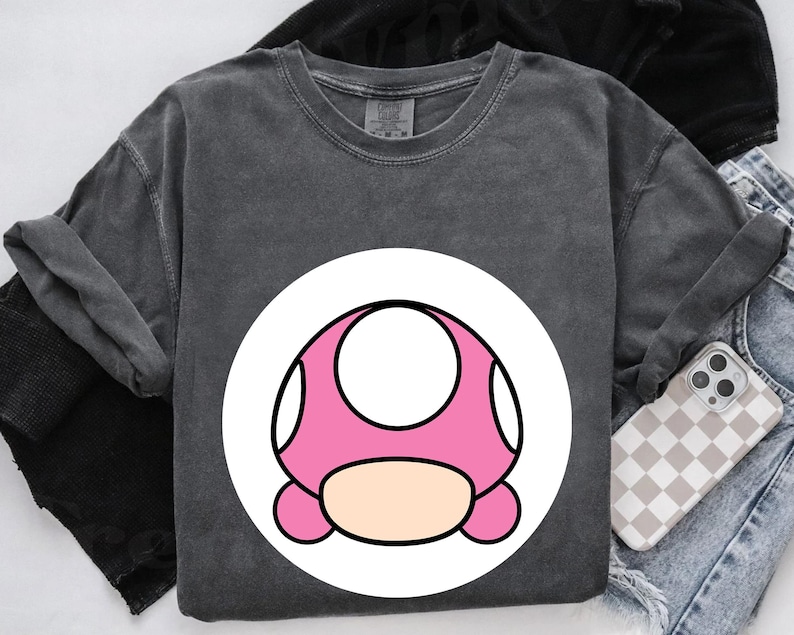 Nintendo Super Mario Icon Costume Halloween Logo Shirt,Mario Luigi Princess Peach Toad Yoshi Bowser Halloween Tee,Mario Costume Matching Tee image 5