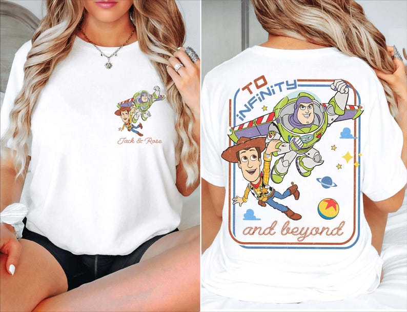 Camiseta de Disney Pixar Toy Story: Infinito y más allá, camiseta de Buzz Lightyear y Woody, camiseta de Toy Story Land, Magic Kingdom, viaje familiar a Disney imagen 2