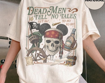 Vintage Pirates of the Caribbean Mickey Ears shirt, Dead Men Tell No Tales Pirates Life shirt, WDW Disneyland Pirate Tee, Pirate Life for Me