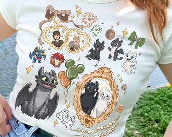 Universal World Coquette Bow How To Train Your Dragon T-Shirt, Disney Night Fury Tee, Toothless, Toothless Dragon Tee, Disneyland Family Tee