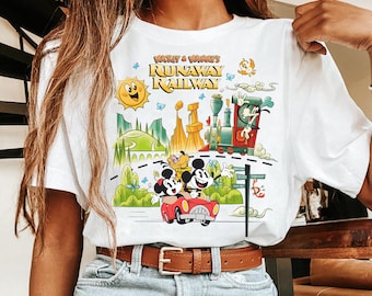 Vintage Disney Nothing Can Stop Us Now Mickey & Minnie&#39;s Runaway Railway Shirt, Disney Ride Shirt, Disney Park Shirt, Disneyland Trip 2025