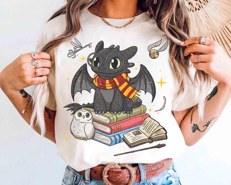 Toothless Vintage Shirt, Epic Universe Toothless Shirt, Toothless Gryff Costume Witch Halloween Shirt, Night Fury Wizard Universal Studios image 1