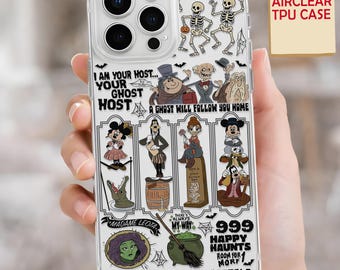 Haunted Mansion Stretching Room Art Phone Case, Disney Welcome Foolish Mortal Phone case Tough Case For Iphone Samsung, Halloween Phone Case