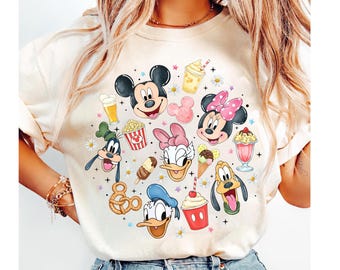 Maglietta Disney con snack di Topolino e i suoi amici, maglietta con snack Disney, maglietta "In My Snack Era", "Sono qui solo per gli snack", maglietta con snack di Epcot