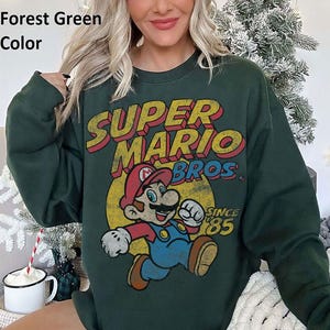 Vintage Super Mario Bros Gaming Funny Gamer T-Shirt, Mario Since 85 for Gamer, Universal Studios Hollywood Super Mario Costume Matching Tee image 5