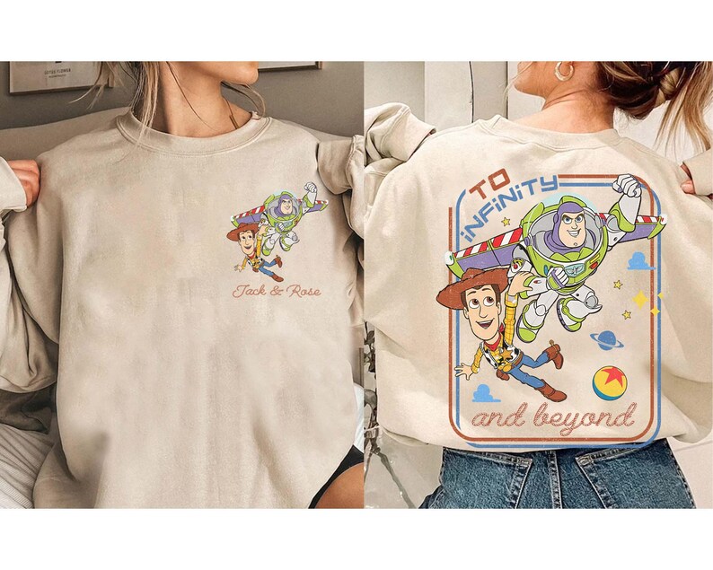 Camiseta de Disney Pixar Toy Story: Infinito y más allá, camiseta de Buzz Lightyear y Woody, camiseta de Toy Story Land, Magic Kingdom, viaje familiar a Disney imagen 4