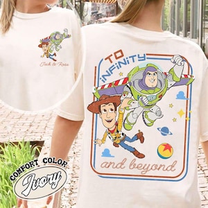 Camiseta de Disney Pixar Toy Story: Infinito y más allá, camiseta de Buzz Lightyear y Woody, camiseta de Toy Story Land, Magic Kingdom, viaje familiar a Disney imagen 1