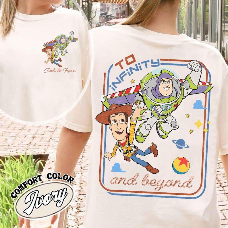 Camiseta de Disney Pixar Toy Story: Infinito y más allá, camiseta de Buzz Lightyear y Woody, camiseta de Toy Story Land, Magic Kingdom, viaje familiar a Disney imagen 1