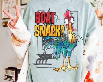 Camiseta "Boat Snack Hei Hei", camisetas de Disney Snacks, camiseta "I'm Here For The Snacks", camiseta de Disney Moana, camiseta de Moana Rooster, camiseta de Epcot Snacks