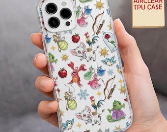 Disney Princess Sidekicks Funny  Phone Case, Disney Tough Case For Iphone Samsung, MagSafe Case, Phone Grip, Iphone 14 15 16 17 Pro Max