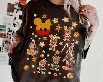 Disney shirt Mickey and Friends peperkoekkoekjes, kerstsfeer, Merry and Bright T-shirt, Mickey's Very Merry Christmas Party 2026-shirt