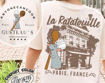 2-sided Little Chef Remy Shirts, Disney Ratatouille Gusteau's Paris France Shirt, Ratatouille Movie Tee, Anyone Can Cook Shirt, Disney Trip