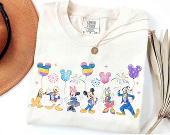 Watercolor Disneyland 70th Anniversary T-shirt, Mickey & Friends Disneyland Platinum Celebration 1955-2026 Shirt, WDW Matching Family Tee