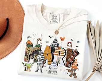 Benutzerdefinierter Name Kinder Kleinkind Star Wars Halloween Charaktere T-Shirt, personalisierte Darth Vader Stormtrooper Shirt, benutzerdefinierte Geburtstag Junge Mädchen T-Shirt