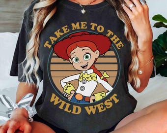 Vintage Disney Pixar Toy Story Jessie Portrait Tee, Jessie Take Me To The Wild West, Disney Cow Girls Shirt Disneyland Family Matching Shirt