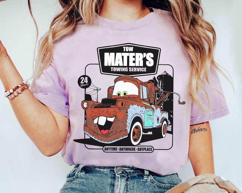 Disney Pixar Cars Tow Mater Towing Service T-shirt, Radiator Springs Tee, Disney Cars Boy's Shirt, Cars Land Shirt, Disneyland Matching Tee image 4