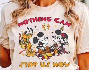 Retro Runaway Railway Mickey Minnie Pluto Chuuby-shirt, niets kan ons nu nog stoppen, Disney Ride-shirt, Disney Park-shirt, Disneyland Trip-T-shirt