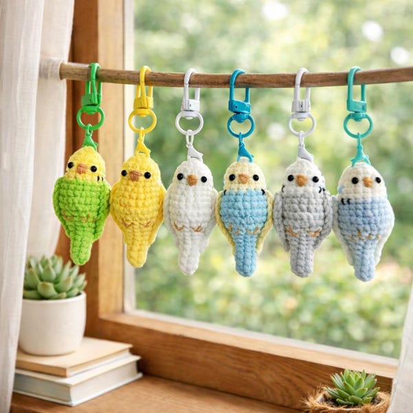 Fluffy Bird Amigurumi Pattern, Tiny Baby Bird Crochet, Adorable Chick Plushie, DIY Nursery Decor, Instant PDF Download, Keychain Crochet