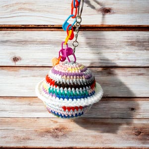Galaxy Keychain Crochet Pattern, Planet Pattern, Amigurumi Globe Keychain Pattern, Digital PDF Download, Space Theme Beginner Pattern
