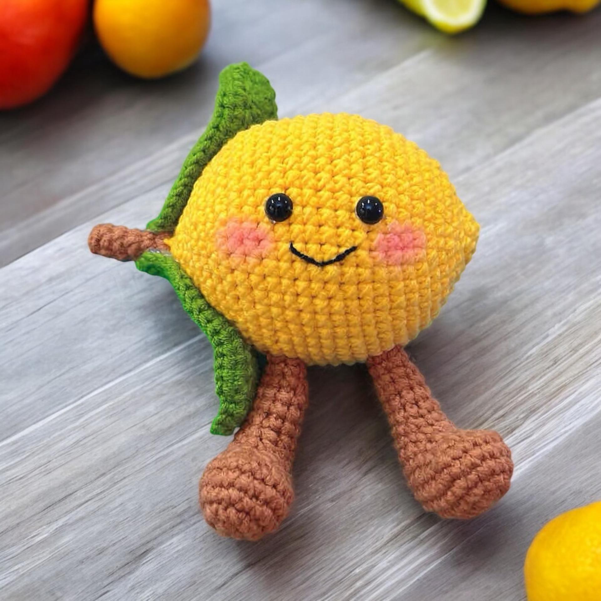 Crochet Pattern Lemon, Crochet Lemon Amigurumi PATTERN PDF ONLY, Citrus ...