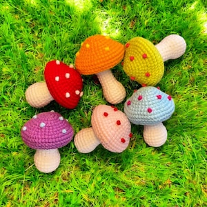 Crochet Pattern Mushroom, Mushroom Crochet Pattern Amigurumi, Easy Crochet Mushroom Plushie, Instant Digital PDF Download, Home Decor