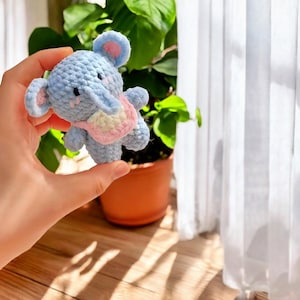 Baby Elephant Crochet Pattern, Amigurumi Elephant Pattern, Safari Animal Crochet Plushie, DIY Crochet Toy, Handmade Gift, Digital Pattern