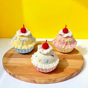 Happy Birthday Cupcake Crochet Pattern, Crochet Food Toy Pattern For Party Decor, Amigurumi Cupcake, Easy Beginner Friendly Pattern