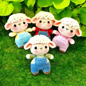 Lamb Crochet Pattern, Crochet Sheep Amigurumi PDF Pattern, Little Sheep Crochet Plushies Pattern,  Crochet Sheep Snuggler Pattern