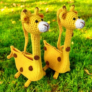 Amigurumi Giraffe Portemonnaie Häkelanleitung, süße, wilde Tiere Amigurumi, Floppy Giraffe Häkelanleitung, Giraffe Snuggler Häkelanleitung