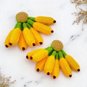 Crochet Pattern Banana, Amigirumi Fruit Play Food, Crochet Fruits Pattern, Easy Beginner Friendly Pattern, PDF Instant Download