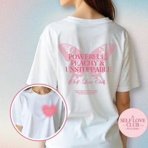 Selbstliebe Club-Shirt | Ermächtigung Grafik-T-Shirt, psychische Gesundheit Shirt, ästhetisches Y2K Top, positive Affirmation Geschenk für sie, Gen Z Style