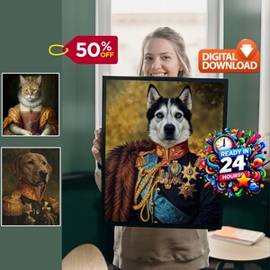 Custom Dog Portrait, Pet Portrait Royal, Historical Pet Portrait, Funny Pet Lover Gift, Royal Pet Portrait, Renaissance Dog Portraits