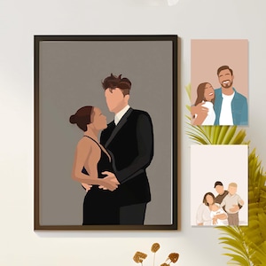 Faceless Portrait, custom illustration, personalised photo, photo illustration, personalised portrait, boyfriend gift, girlfriend gift