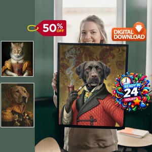 Custom Dog Portrait, Pet Portrait Royal, Historical Pet Portrait, Funny Pet Lover Gift, Royal Pet Portrait, Renaissance Dog Portraits