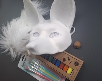 Handmade Therian Mask for Quadrobics & Cosplay, Custom Cat Mask, Unique Gear, Handgefertigte Therian Maske, Gift for Therian / Wolf, Husky