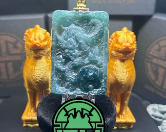 Yin Yang Dragon Jade Pendant