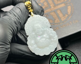 Jade Laughing Buddha Pendant